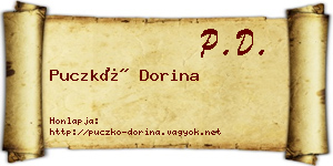 Puczkó Dorina névjegykártya